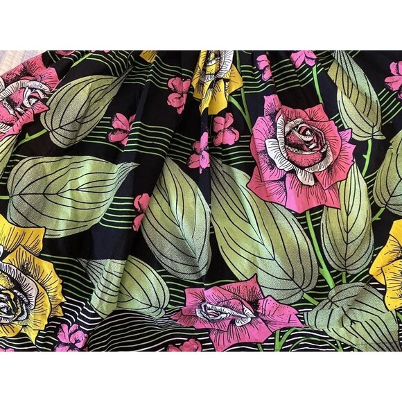 Afrothrone Made to Order African Print Short Sleeve Cotton Mid Length Dress S/ M - Picture 13 of 16